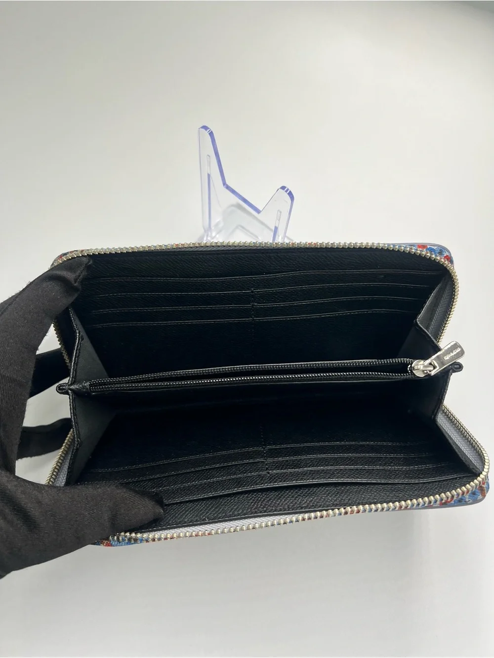 Coach Accordion Zip Wallet EUC